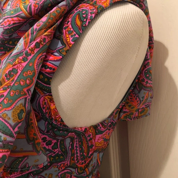 J. Crew Silk  Paisley Ruffle Dress - Picture 7 of 10